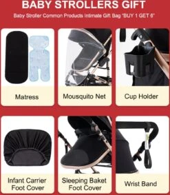 Luxe Kinderwagen 3 In 1 - Wandelwagen - Kinderwagen 3-in-1 Incl Autostoel - Kinderwagen Maxi Cosi – Buggy 3 In 1 - Newborn - Grijs -Auto Zit Verkoop 1049x1200 6