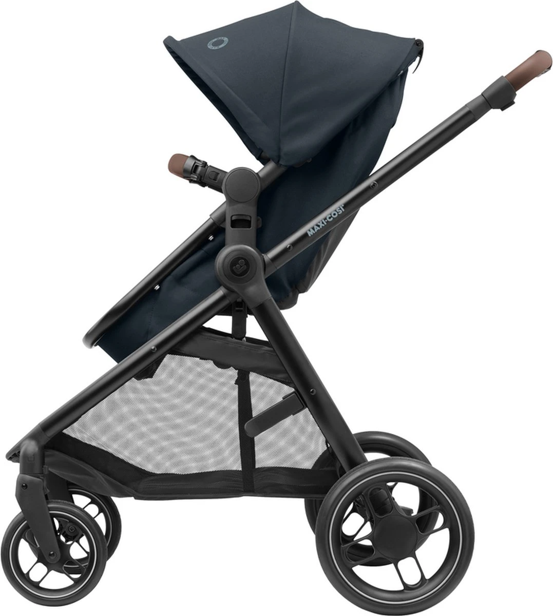Maxi-Cosi Zelia³ Kinderwagen - Essential Graphite (zwart Frame + Bruin Leer) 10 Maxi-Cosi Zelia³ Kinderwagen - Essential Graphite (zwart Frame + Bruin Leer) - Afbeelding 8
