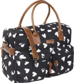 Kidzroom Black And White Luiertas - Zwart - Ophanglussen Kinderwagen - Verschoonmatje - Verstelbare Schouderband -Auto Zit Verkoop 1080x1200 1