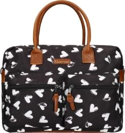 Kidzroom Black And White Luiertas - Zwart - Ophanglussen Kinderwagen - Verschoonmatje - Verstelbare Schouderband -Auto Zit Verkoop 1125x1200 4