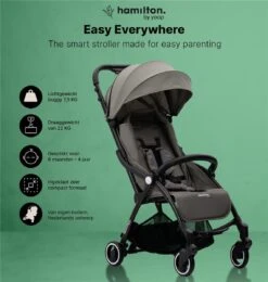 Hamilton By Yoop X1 Plus Buggy – Nieuw, Hoger, Uitgebreider 2023 Model – Premium Stroller Met One Hand Folding Technologie – Grijs – Lichte, Verstelbare En Wendbare Kinderwagen Met Vele Gemakken -Auto Zit Verkoop 1140x1200 9