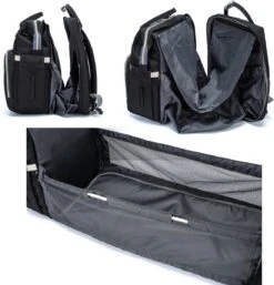 Luiertas - Multifuctioneel Luiertas 3 In 1 - Met Babybedje - Met Verschoningsmatje - Zwart - Met Usb - Met Verdikt Matras -Auto Zit Verkoop 1153x1200 1