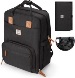 Brisby Slijtvaste Luiertas – Verzorgingstas – Met Buggymontage - Zwart