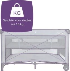 Prénatal Luxe Campingbedje Met Bodemverhoger - Inklapbaar Baby Campingbed - Reisbedje Met Wieltjes En Kruipluik - Inclusief Bodemmatras - 120 X 60 Cm - Grijs -Auto Zit Verkoop 1174x1200 2