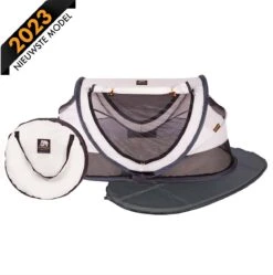 Deryan Peuter Luxe Campingbedje – Inclusief Zelfopblaasbare Matras - Cream