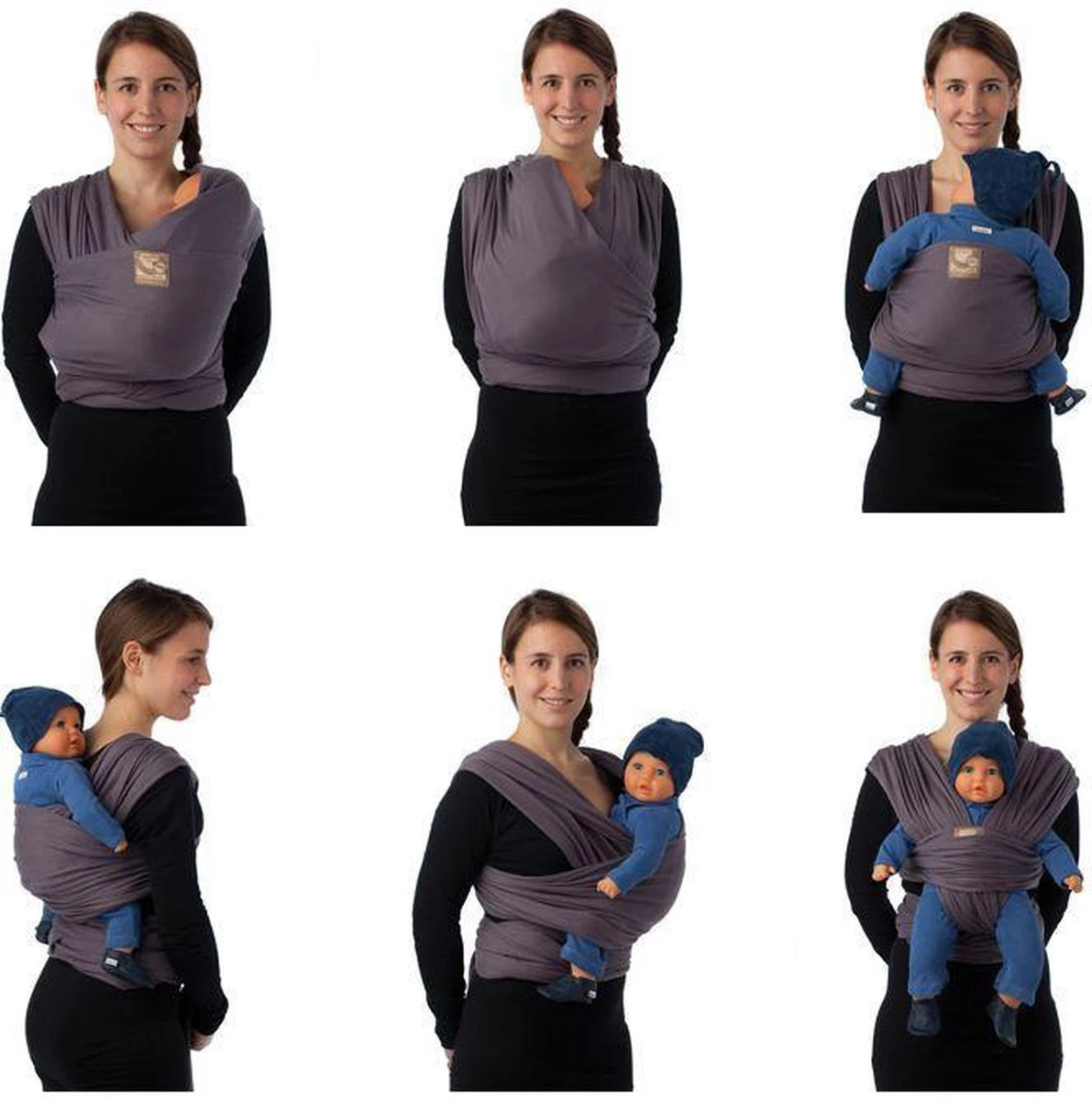 Babylonia - Tricot-Slen Organic - Draagdoek Baby - Silver Blue 11 Babylonia - Tricot-Slen Organic - Draagdoek Baby - Silver Blue - Afbeelding 9