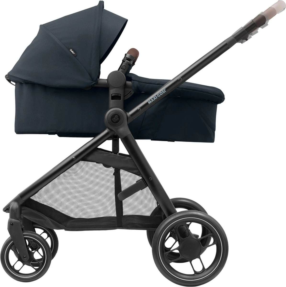 Maxi-Cosi Zelia³ Kinderwagen - Essential Graphite (zwart Frame + Bruin Leer) 7 Maxi-Cosi Zelia³ Kinderwagen - Essential Graphite (zwart Frame + Bruin Leer) - Afbeelding 5