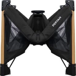 Deryan Luxe Campingbed Compleet - 120x60cm - Bodemverhoger - Verschoonblad - Opbergmand - Zwart -Auto Zit Verkoop 1198x1200 9