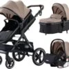 Merkloos Kinderwagen 3-in-1 – Luxe Kinderwagen - Buggy – Wandelwagen - Multifunctioneel – Opklapbaar – Incl Autostoel – Khaki -Auto Zit Verkoop 1200x1001 4