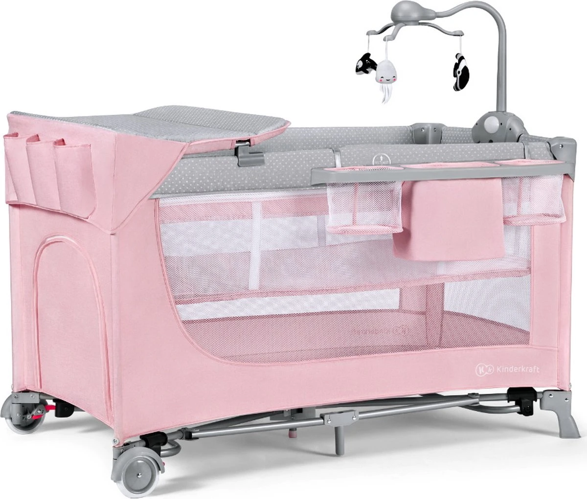 Kinderkraft Campingbed - Leody Met Accessoires - Roze 11 Kinderkraft Campingbed - Leody Met Accessoires - Roze - Afbeelding 9
