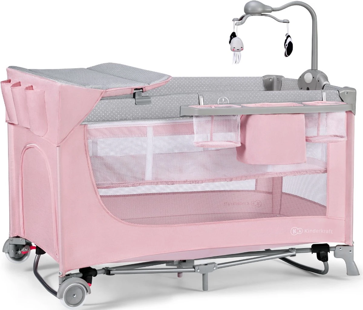 Kinderkraft Campingbed - Leody Met Accessoires - Roze 12 Kinderkraft Campingbed - Leody Met Accessoires - Roze - Afbeelding 10