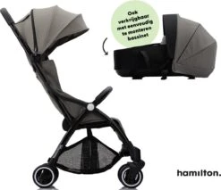 Hamilton By Yoop X1 Plus Buggy – Nieuw, Hoger, Uitgebreider 2023 Model – Premium Stroller Met One Hand Folding Technologie – Grijs – Lichte, Verstelbare En Wendbare Kinderwagen Met Vele Gemakken -Auto Zit Verkoop 1200x1037 2