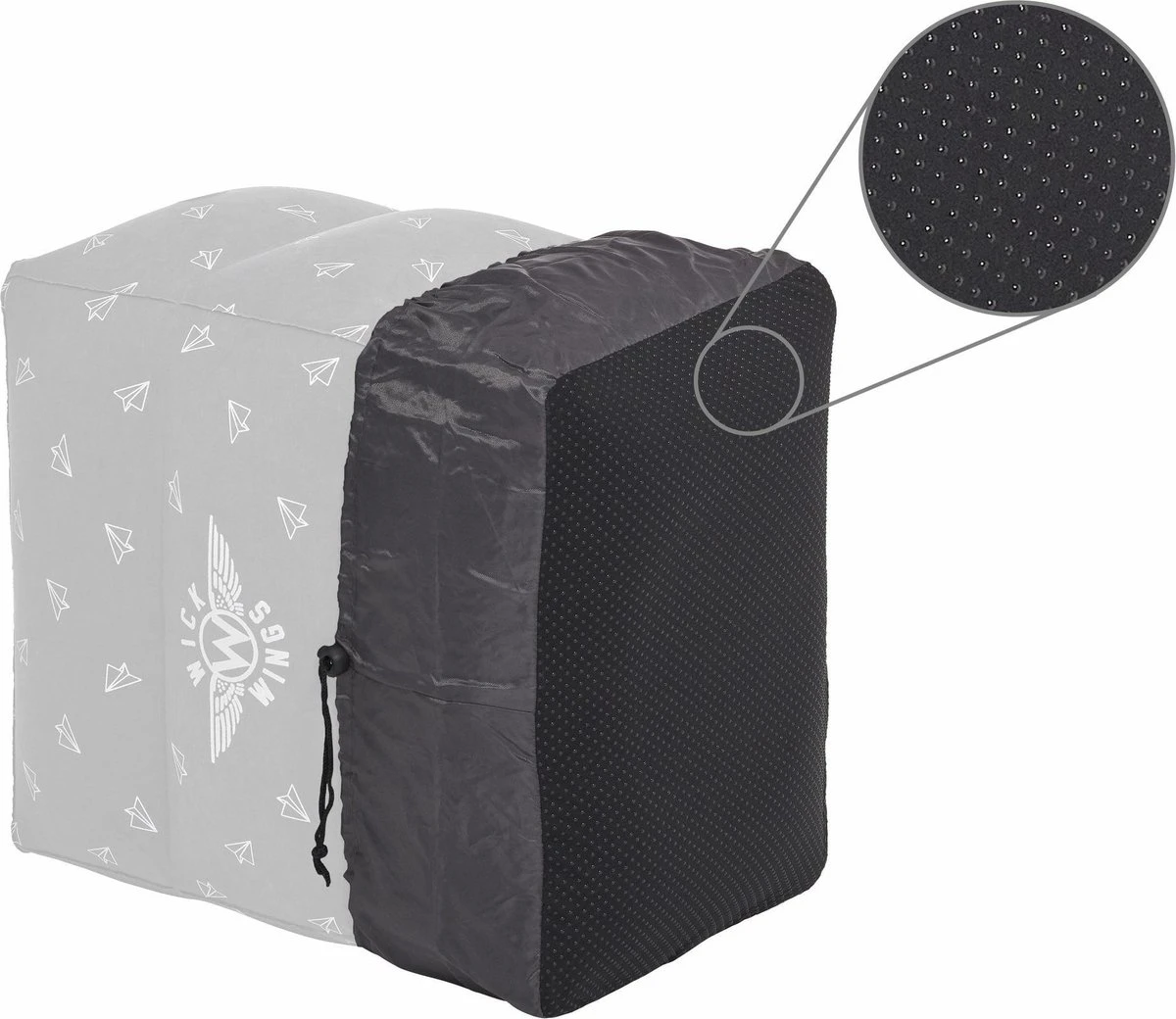 Wick Wings Antislip Overtrek Voor Vliegtuigbedjes Of Voetensteun 7 Wick Wings Antislip Overtrek Voor Vliegtuigbedjes Of Voetensteun - Afbeelding 5