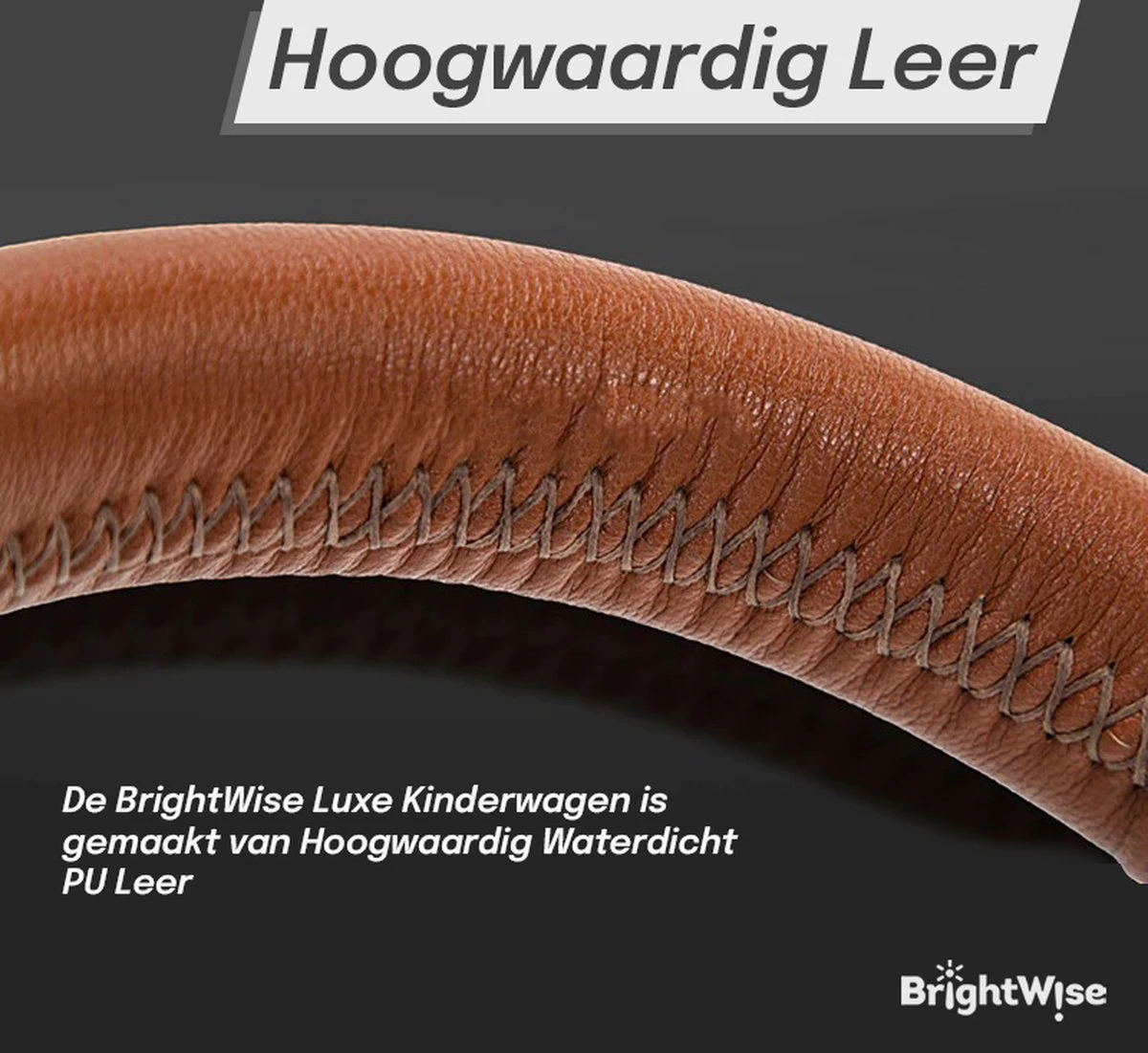 Merkloos BrightWise® Luxe Kinderwagen 3 In 1 Voldoet Aan Alle Europese Veiligheidscertificaten - Wandelwagen - Kinderwagen 3-in-1 Incl Autostoel - Kinderwagen Maxi Cosi – Buggy 3 In 1 - Newborn - Leer - Bruin 12 Merkloos BrightWise® Luxe Kinderwagen 3 In 1 Voldoet Aan Alle Europese Veiligheidscertificaten - Wandelwagen - Kinderwagen 3-in-1 Incl Autostoel - Kinderwagen Maxi Cosi – Buggy 3 In 1 - Newborn - Leer - Bruin - Afbeelding 10