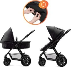 Kinderkraft Moov 3 In 1 Kinderwagen - Inclusief Autostoel - Black -Auto Zit Verkoop 1200x1137 7