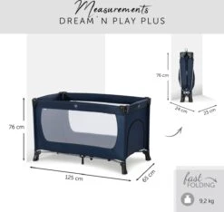 Hauck Dream N Play Plus Campingbedje - Navy -Auto Zit Verkoop 1200x1139 5