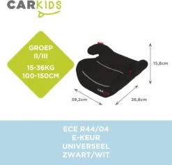 Carkids Auto Zitverhoger Zwart En Wit | Autostoel Groep 2-3 | Kinderen Van 3,5-12 Jaar | 15-36 Kg 13 Carkids Auto Zitverhoger Zwart En Wit | Autostoel Groep 2-3 | Kinderen Van 3,5-12 Jaar | 15-36 Kg -Auto Zit Verkoop 1200x1152 8