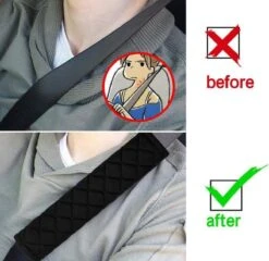 Merkloos Luxe Gordelhoes - Auto Gordelbeschermer - Gordelkussen - Zwart - 2 Stuks Gordelbeschermers -Auto Zit Verkoop 1200x1164 2