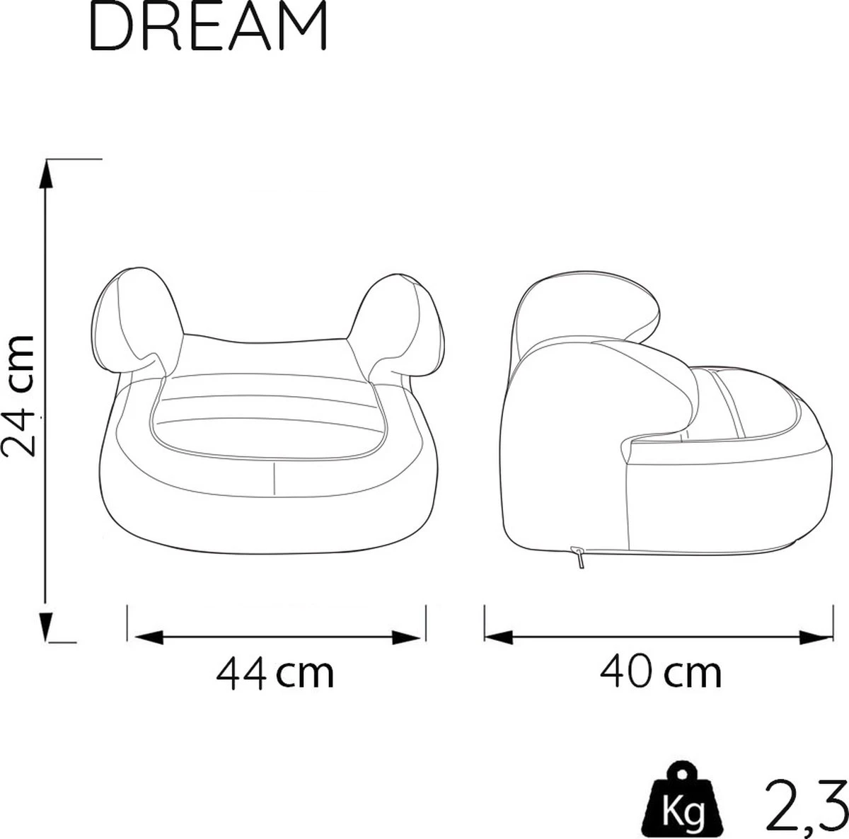 Nania - Zitverhoger Dream Luxe - Groep 2/3 (van 15 Tot 36 Kg) - 3 Tot 12 Jaar - Grijs 8 Nania - Zitverhoger Dream Luxe - Groep 2/3 (van 15 Tot 36 Kg) - 3 Tot 12 Jaar - Grijs - Afbeelding 6