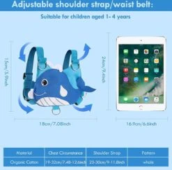 Veiligheidstuigje, Rugzakje. Veiligheidslijn Voor Kinderen, Polsband En Riem. Voorkomt Verdwalen Of Weglopen Van Uw Kind. -Auto Zit Verkoop 1200x1188 10