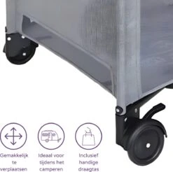 Prénatal Luxe Campingbedje Met Bodemverhoger - Inklapbaar Baby Campingbed - Reisbedje Met Wieltjes En Kruipluik - Inclusief Bodemmatras - 120 X 60 Cm - Grijs -Auto Zit Verkoop 1200x1193 1