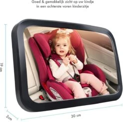 Merkloos Achterbank Spiegel Voor Baby & Kind - Auto Accessoires - Shatterproof - Zwarte A3 Verstelbare Monitor -Auto Zit Verkoop 1200x1194 1