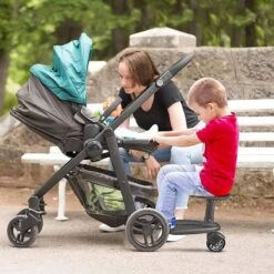 Merkloos Happyment® Universeel Meerijdplankje - Met Zitting - Voor Kinderwagen - Buggyboard - Zwart -Auto Zit Verkoop 1200x1200 1080