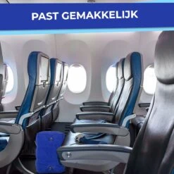 Merkloos Voetensteun - Vliegtuigbedje - Premium Quality XL - Reisbedje - Met Speciale Draagtas - Vliegtuig Kussen - Voetenbankje Of Poef - Met Slaapmasker & Pomp - Grijs -Auto Zit Verkoop 1200x1200 1241
