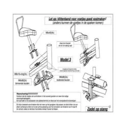 Zadel Op Stang Model 3 Kinderzitje Voor Damesfiets Met Dubbele Stang Met Dikke Onderbuis - Nooit Meer Zwaar Sturen -Auto Zit Verkoop 1200x1200 1293