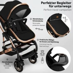 KIDUKU- 3 In 1 Combi-kinderwagen- Zwart/goud- Buggy Incl. Autostoeltje-regenhoes- Inklapbaar -Auto Zit Verkoop 1200x1200 1566