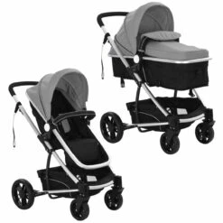 VidaXL Kinderwagen 2-in-1 Aluminium Grijs En Zwart -Auto Zit Verkoop 1200x1200 1610