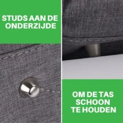 Brisby Slijtvaste Luiertas - Verzorgingstas Groot - Grijs - Inclusief Verschoonmatje - Isoleervakken - Fopspeen Houder - Makkelijk Te Bevestigen Aan De Kinderwagen -Auto Zit Verkoop 1200x1200 273