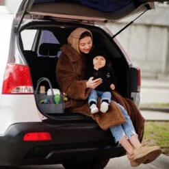 Relaxdays Luiertas Baby - Verzorgingstas Vilt - Organizer Luiers - Uitneembare Schotjes - Lichtgrijs -Auto Zit Verkoop 1200x1200 301