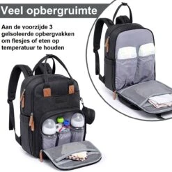 Luiertas Rugzak - Incl. Buggy / Kinderwagen Haken En Verschoningsmat - Complete Set - Zwart Van Zedar -Auto Zit Verkoop 1200x1200 306