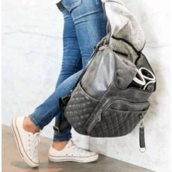 Little Company Lisbon Quilted Luiertas - Zwart -Auto Zit Verkoop 1200x1200 323