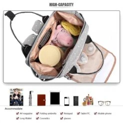 Miss Lulu Luier- En Verzorgingstas Rugzak - Grijs (E6705 D2-GY) -Auto Zit Verkoop 1200x1200 343