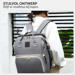 Buxibo 2-in-1 Luier- En Verzorgingstas - Inclusief Verschoon Matje - Baby Rug Tas Met Isoleervak - Diaper Backpack Bag - Reis Rugzak Inclusief Buggy En Kinderwagen Haken - Grote Capaciteit - -Auto Zit Verkoop 1200x1200 350