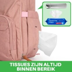 Brisby Slijtvaste Luiertas – Verzorgingstas – Met Buggymontage - Roze -Auto Zit Verkoop 1200x1200 379
