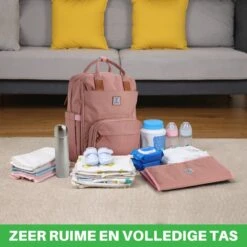 Brisby Slijtvaste Luiertas – Verzorgingstas – Met Buggymontage - Roze -Auto Zit Verkoop 1200x1200 381