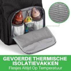 Brisby Slijtvaste Luiertas – Verzorgingstas – Met Buggymontage - Zwart -Auto Zit Verkoop 1200x1200 395