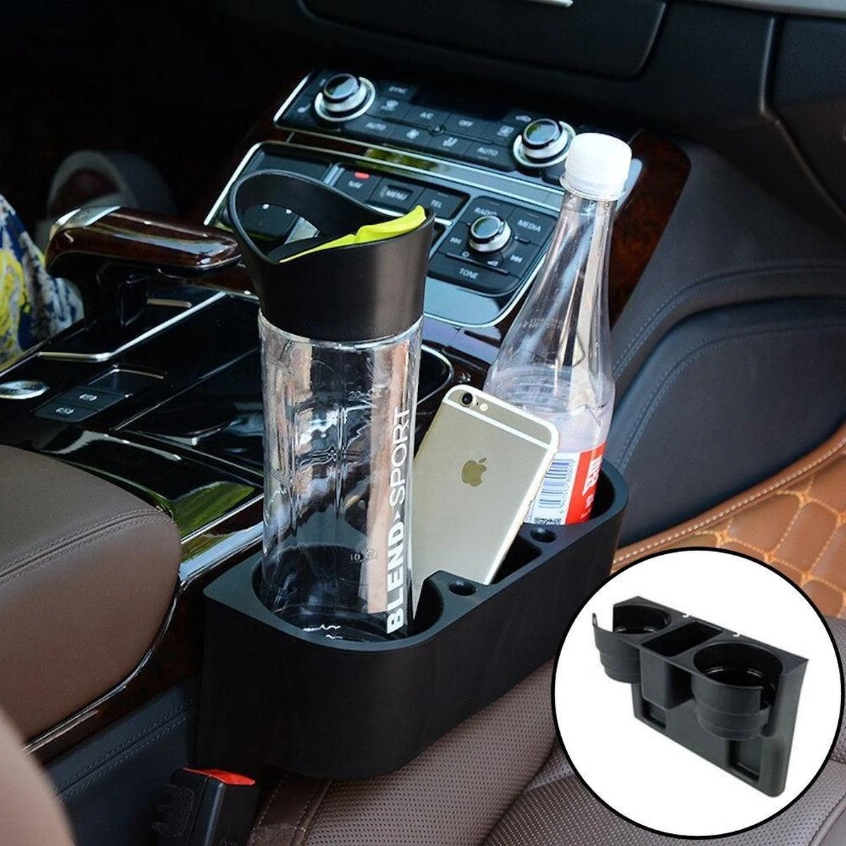 Merkloos Decopatent® Autostoel Organizer - Voor Tussen Auto Stoel / Console - Bekerhouder & Telefoonhouder - Opbergvakken - Auto Organiser 3 Merkloos Decopatent® Autostoel Organizer - Voor Tussen Auto Stoel / Console - Bekerhouder & Telefoonhouder - Opbergvakken - Auto Organiser
