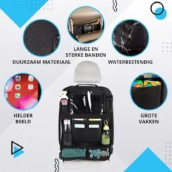 Merkloos Luxe En Stevige Autostoel Organizer Met Tablethouder – Auto Organizer – Auto/Accessoires/Bescherming – 45*65cm – Zwart - 1 Stuk -Auto Zit Verkoop 1200x1200 619