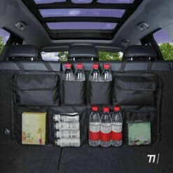TIKKENS® Auto Organizer Kofferbak - Autostoel Organizer - Koffer Organizer - Zwart - Universeel -Auto Zit Verkoop 1200x1200 633