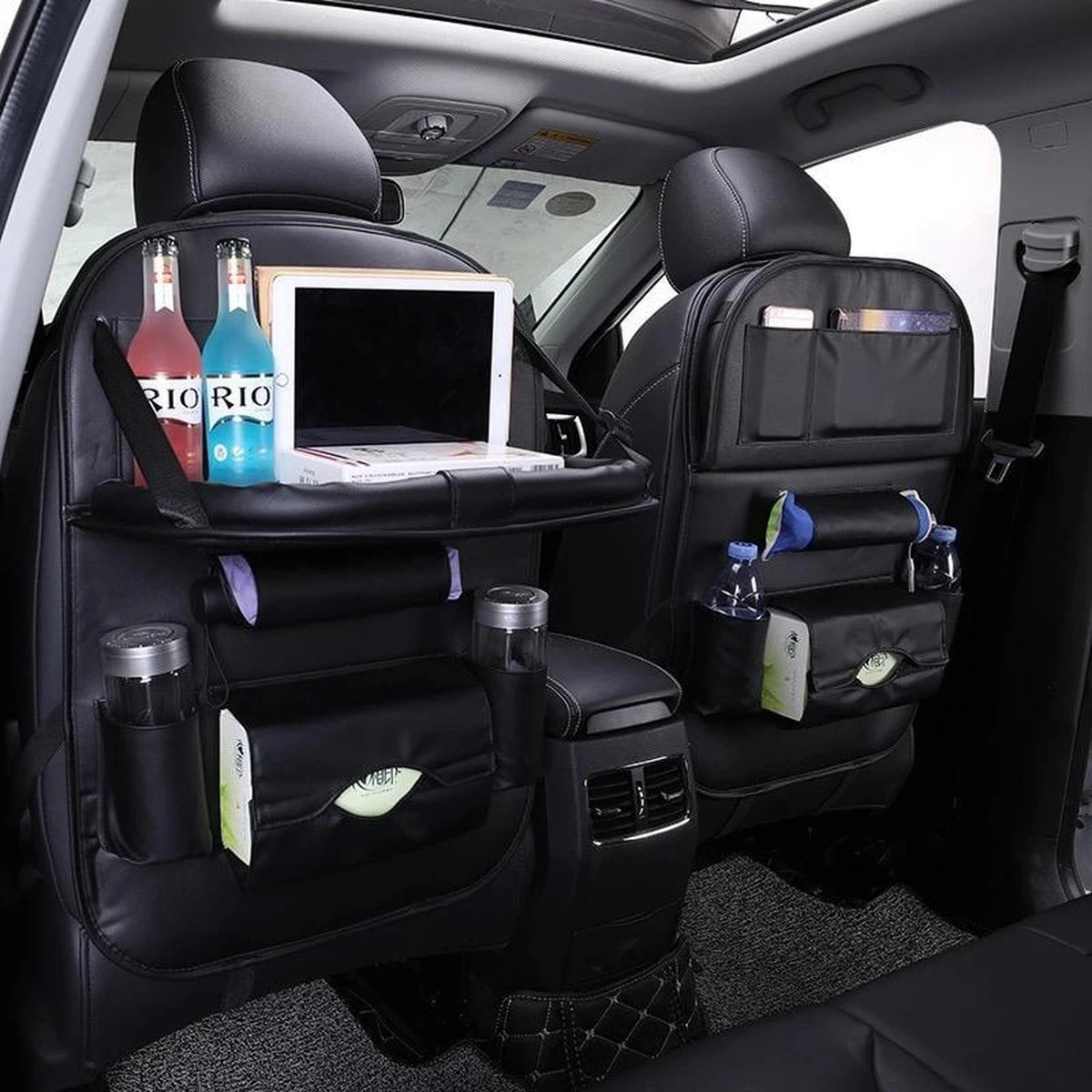Merkloos PREMIUM Autostoel Organizer - Carseat Organiser - Auto Stoel Organizer - Tablet Houder - Auto Tafeltje - Auto Organizer - Beker Houder - Paraplu Houder - Tissue Doos Houder 4 Merkloos PREMIUM Autostoel Organizer - Carseat Organiser - Auto Stoel Organizer - Tablet Houder - Auto Tafeltje - Auto Organizer - Beker Houder - Paraplu Houder - Tissue Doos Houder - Afbeelding 2