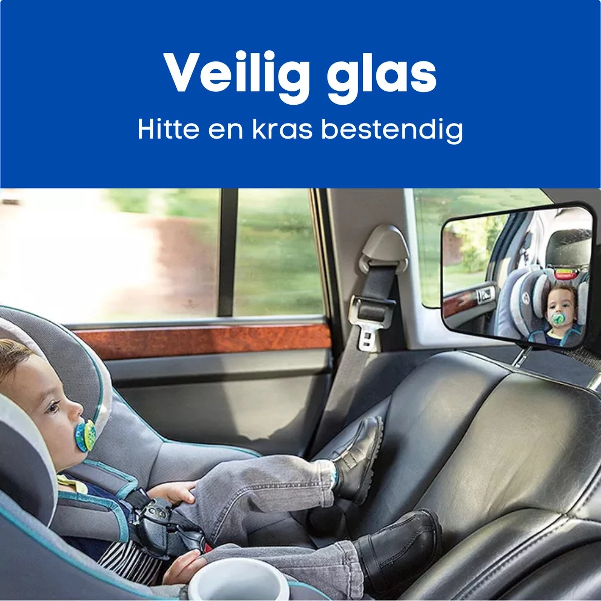 Autospiegel Baby - Achteruitkijkspiegel - Eenvoudig Monteren - Hoofdsteun Achterbank - EJC Products 4 Autospiegel Baby - Achteruitkijkspiegel - Eenvoudig Monteren - Hoofdsteun Achterbank - EJC Products - Afbeelding 2