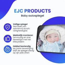 Autospiegel Baby - Achteruitkijkspiegel - Eenvoudig Monteren - Hoofdsteun Achterbank - EJC Products 15 Autospiegel Baby - Achteruitkijkspiegel - Eenvoudig Monteren - Hoofdsteun Achterbank - EJC Products -Auto Zit Verkoop 1200x1200 665