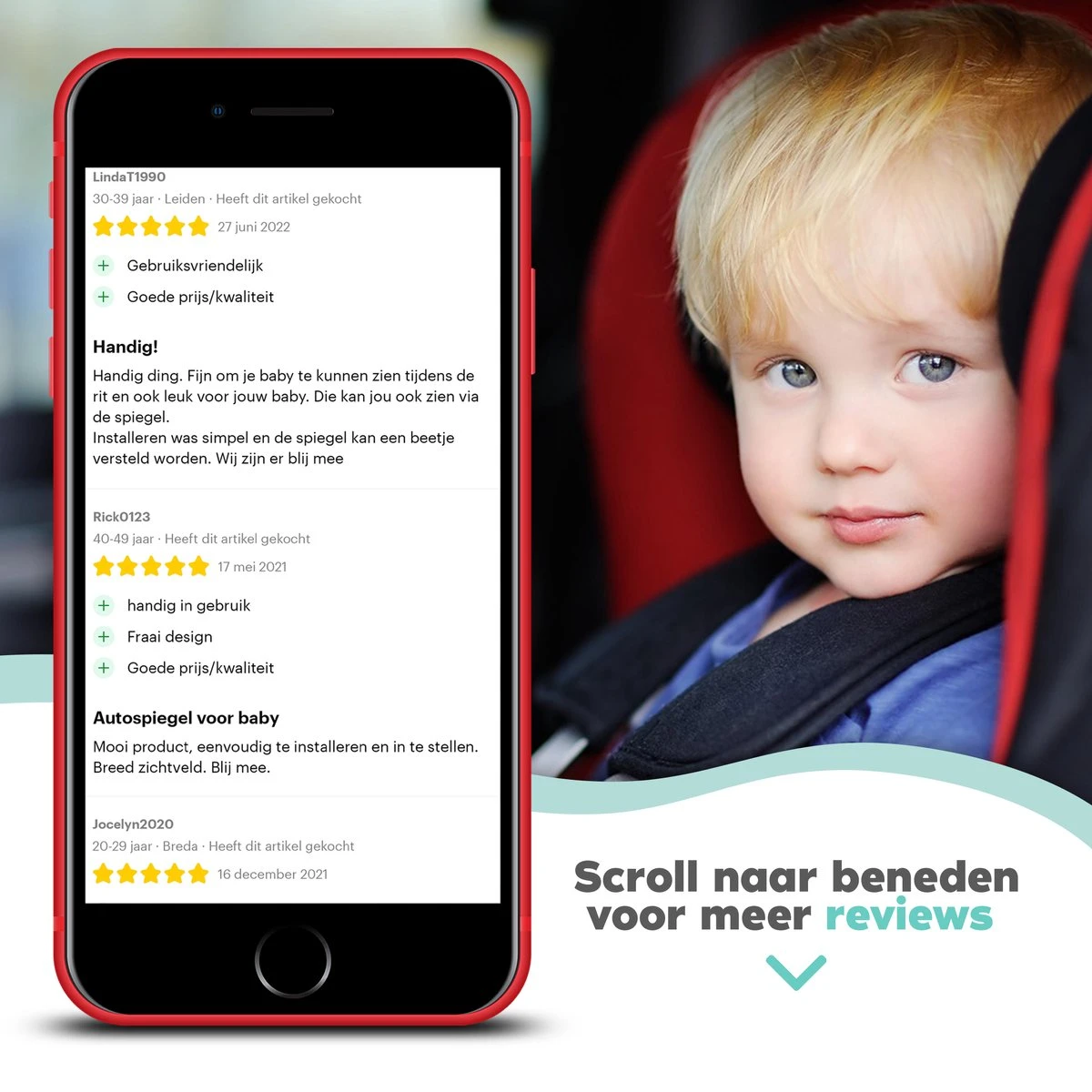 Autospiegel Baby Verstelbaar - Achteruitkijkspiegel - Baby Spiegel Auto Achterbank 10 Autospiegel Baby Verstelbaar - Achteruitkijkspiegel - Baby Spiegel Auto Achterbank - Afbeelding 8
