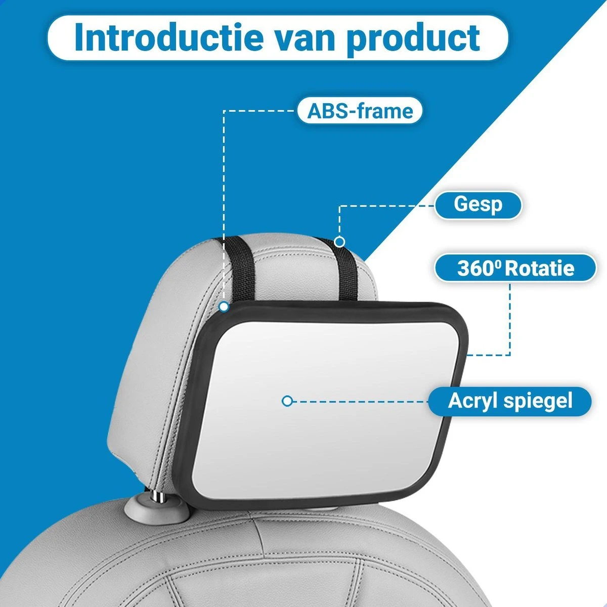 Verstelbare Baby Achteruitkijk Autospiegel - Auto Veiligheidsspiegel Baby - Achterbank Spiegel Baby - AutoSpiegel Baby - Babyspiegel Auto - Kinder Autospiegel - Zwart 9 Verstelbare Baby Achteruitkijk Autospiegel - Auto Veiligheidsspiegel Baby - Achterbank Spiegel Baby - AutoSpiegel Baby - Babyspiegel Auto - Kinder Autospiegel - Zwart - Afbeelding 7