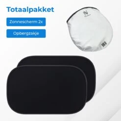 Nuvance - Zonnescherm Auto - 2 Stuks - Met UV Protectie Voor Baby En Kind - Zonwering Zijruiten - Zelfklevend - One Size - Zwart -Auto Zit Verkoop 1200x1200 812