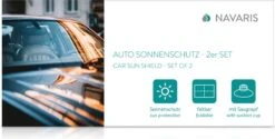 Navaris 2x Auto Zijruit Zonwering - 44 X 36 Cm Zonnescherm Set Voor Bescherming Van Baby, Kinderen - Voor Zijruit En Achterbank -Auto Zit Verkoop 1200x608